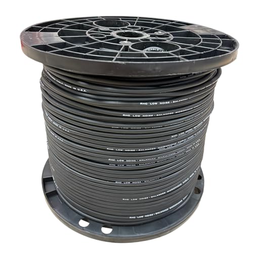 Rapco Horizon MIC1.K 24GA Balanced Microphone Cable – 1,000ft Spool | Low-Noise Audio Cable | USA Made