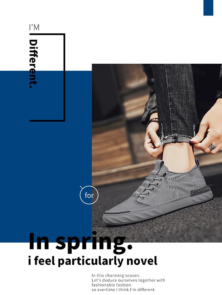 Men's Canvas Slip-On Loafers Hand-Stitched Driving Shoes Soft Rubber Sole, Breathable Lining Low-Top Round-Toe Design for Business Casual & Casual Attire4