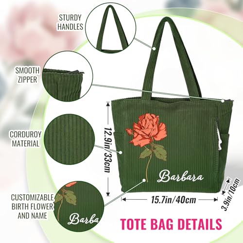 Bolso Tote de Pana Personalizado para Mujer miniatura 3