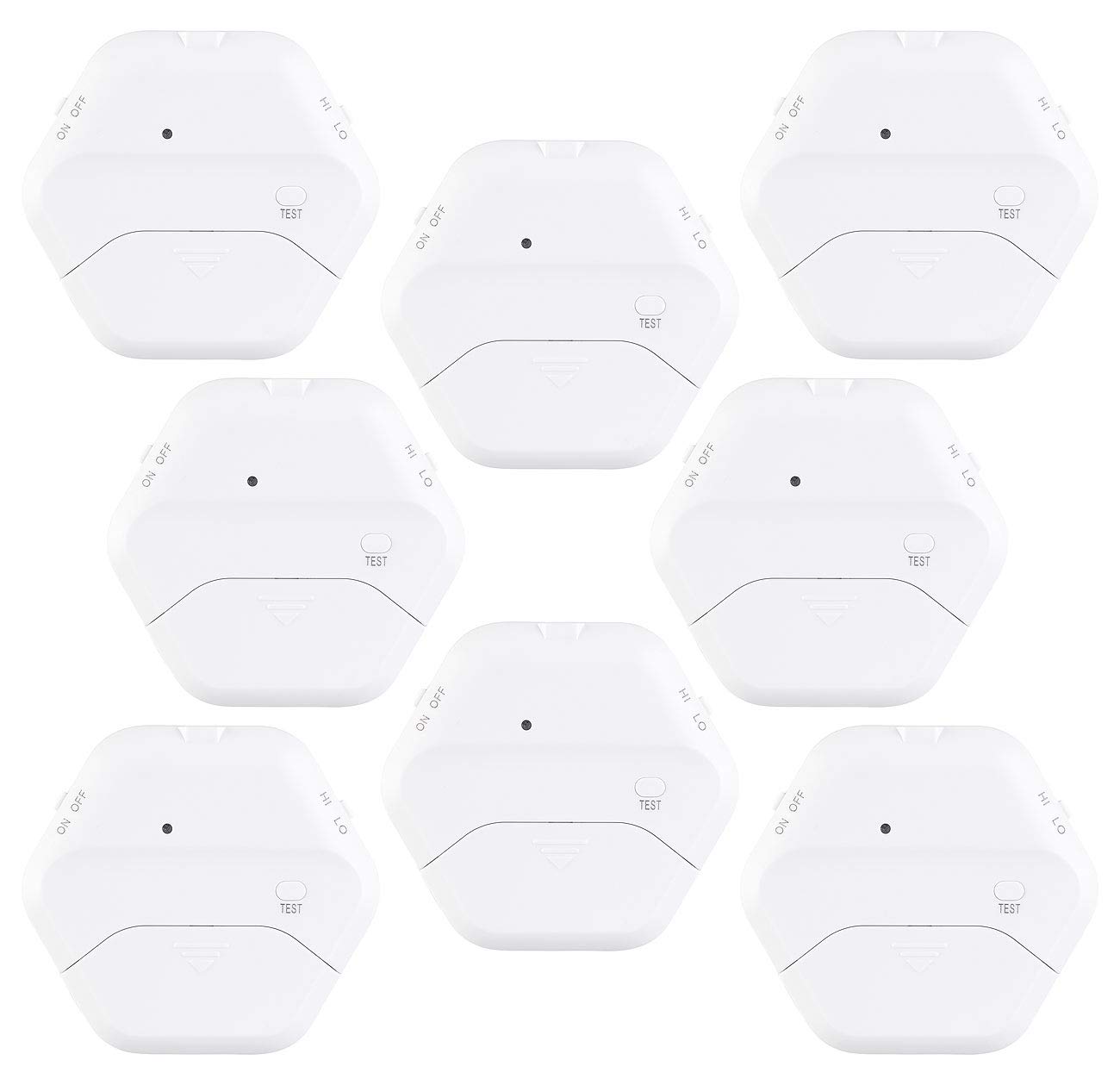 VisorTech Glasbruchsensoren: 8er-Set extradünne Glasbruchmelder, 2 Stufen, 95 dB, 54 Monate (Glasbruchalarm, Glasbruchmelder Fenster, Erschütterungssensor)