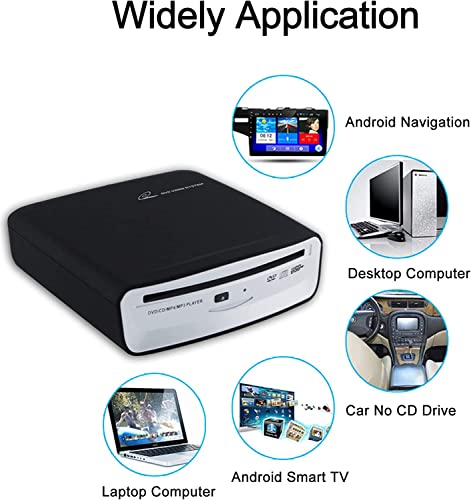Usb External Car Universal Connection Portable Cd Player For Car Android Navigation/Tv/Laptops Desktops With Usb Port Plug And Play (Android Version 4.4 And Above) #TOP1