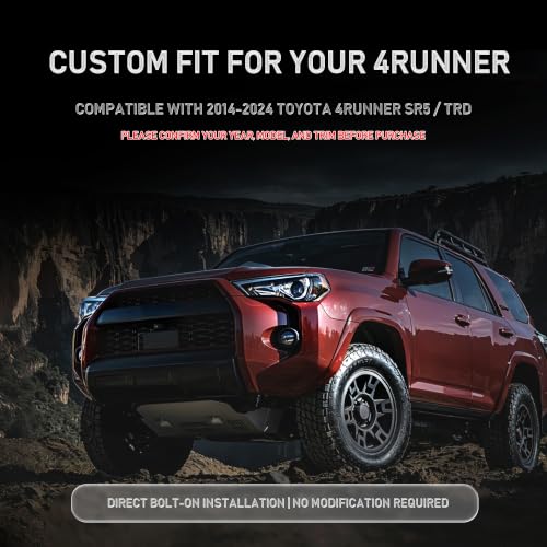 Vumegege Headlight Assembly Compatible with Toyota 4Runner 2014-2024 SR5 TRD, Clear Lens Driver Passenger Side Headlamps Bulbs Not Included by Vumegege - Used condition - Image 8