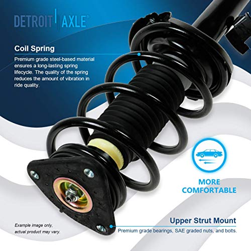 Image of Detroit Axle - 2 Front Struts for 2004-2013 Mazda 3, 2006-2010 Mazda 5 Complete Front Struts w /Coil Spring 2005 2007 2008 2009 Replacement Quick Install Ready Strut Shocks Assembly