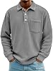 Camisas de pana con botones, polo, holgado, casual, con bolsillo, de Generic 2