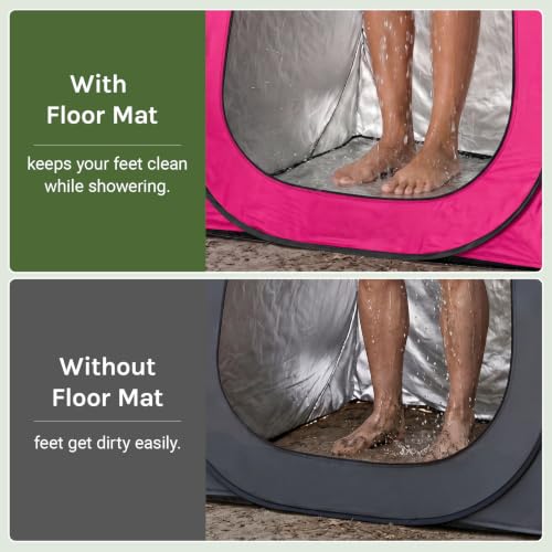 Image of WolfWise PRO Pop Up Shower Tent with Silver Coated, Floor and Rain Fly
