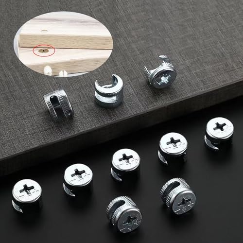 20 Stück Exzenter Möbelverbinder 15mmx12mm Möbelverbinder Exzenter Aus Zinklegierung Für Schränke, Schubladen Und Kleiderschränke-Robuste Und Rostbeständige Möbelverbinder Für Eine Langlebige Montage