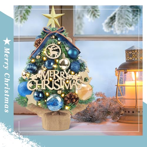 Mini Weihnachtsbaum Afxxe 2023 – 45 cm Künstlicher Weihnachtsbaum mit Beleuchtung