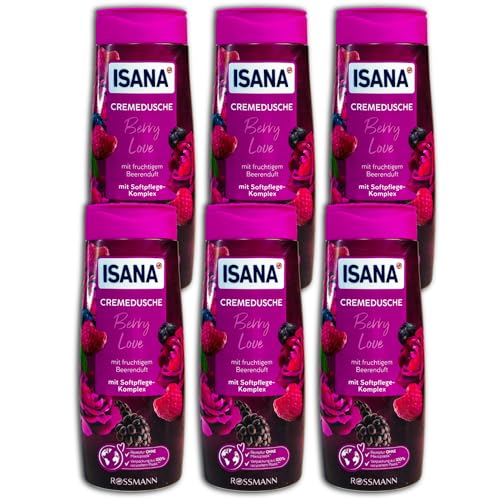 6 x300 ml ISANA Berry Love Duschcreme Duschgel