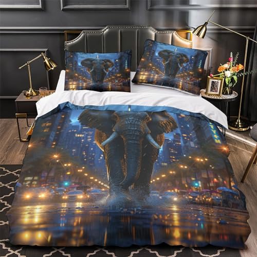 Parure de lit microfibre 200x200 fermeture éclair housse de couette 3pcs