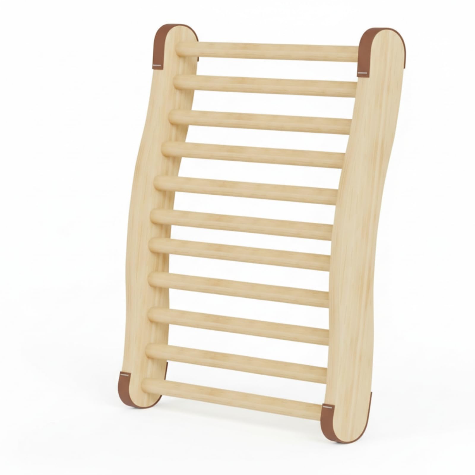 Gralara Respaldo Ergonómico Pino Muebles Antislizante para Sauna, SPA, Moderno Y Minimalista, Diseño Ergonómico De Madera con Acabado En Barniz