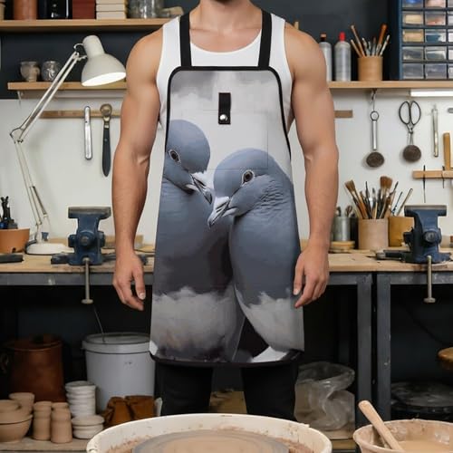 Delantal de trabajo unisex con bolsillos ajustable miniatura 4