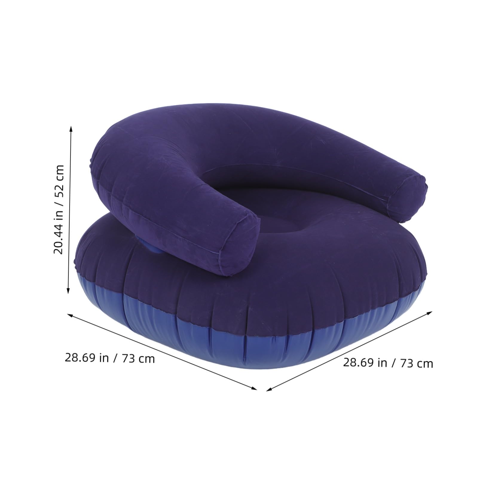 Healeved Divano Gonfiabile Pieghevole Poltrona Reclinabile Versatile e Stabile Antiscivolo Rivestimento Floccato e Eventi All'aperti per Spazi Piccoli