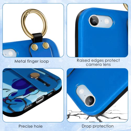 Flafens Stih With Wrist Strap For Iphone 7/8/Se/2020 2022 Case Lanyard Girls Cartoon Cute Kawaii Character Wristband Cases For Kids Boys Girly Fun Phone Cover For Iphone 7/8/Se/2020 2022 4.7 Inches #TOP2