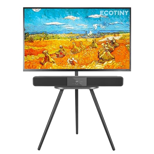 ECOTINY Easel Tripod TV Stand for 43-65 Inch TVs Up to 35kg Black