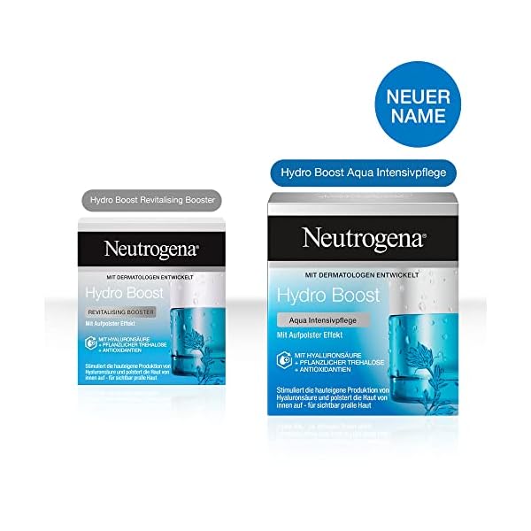 Neutrogena Hydro Boost Aqua Intensivpflege (50 ml), aufbauende Feuchtigkeitscreme und Gesichtspflege Creme, ölfrei – Bild 7