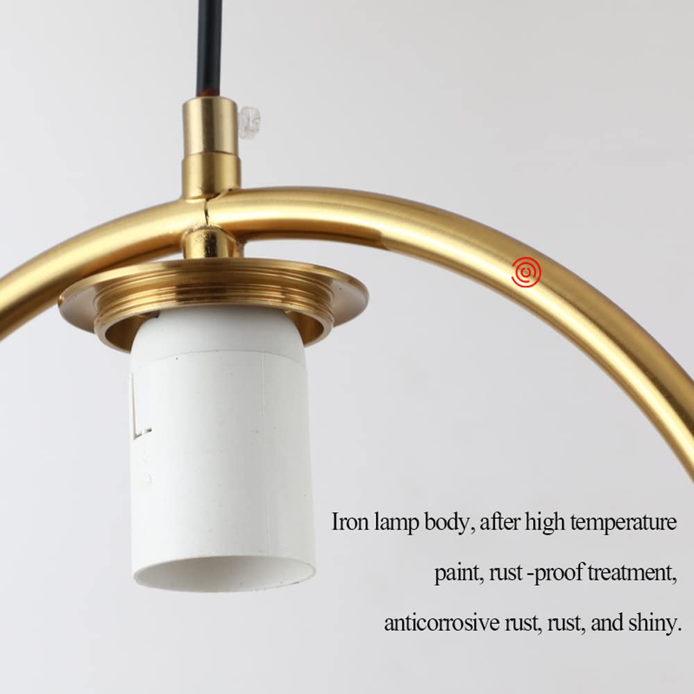 Lampada a sospensione moderna a globo a 1 luce, lampada a in vetro bianco con paralume, lampadario retrò di metà secolo, for soggiorno, camera da letto, sala pranzo