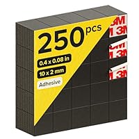 Selbstklebende Magnetplättchen (250 Stück) - Maximale Haftkraft mit Premium Kleber - Extra Starke Magnetstreifen I Dünne Magnetfolie selbstklebend\