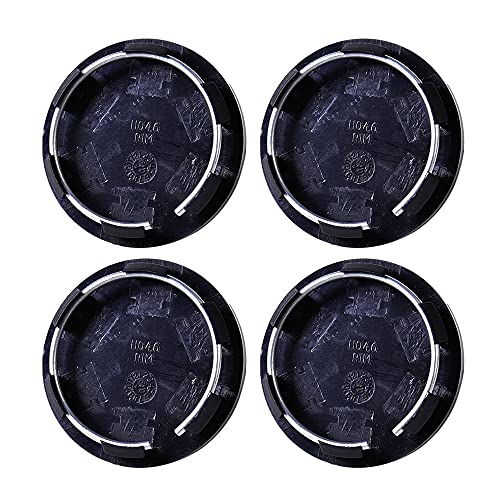 LORGL 4 Pcs 50.5mm ABS Black Wheel Caps Nipple Cap Car Rims Disc Plug Exterior Parts Accessories for
