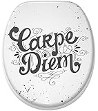 L/B: ca. 47,0 / 37,7 cm WC Sitz mit Absenkautomatik, hochwertige Oberfläche, einfache Montage, stabile Scharniere, Carpe Diem