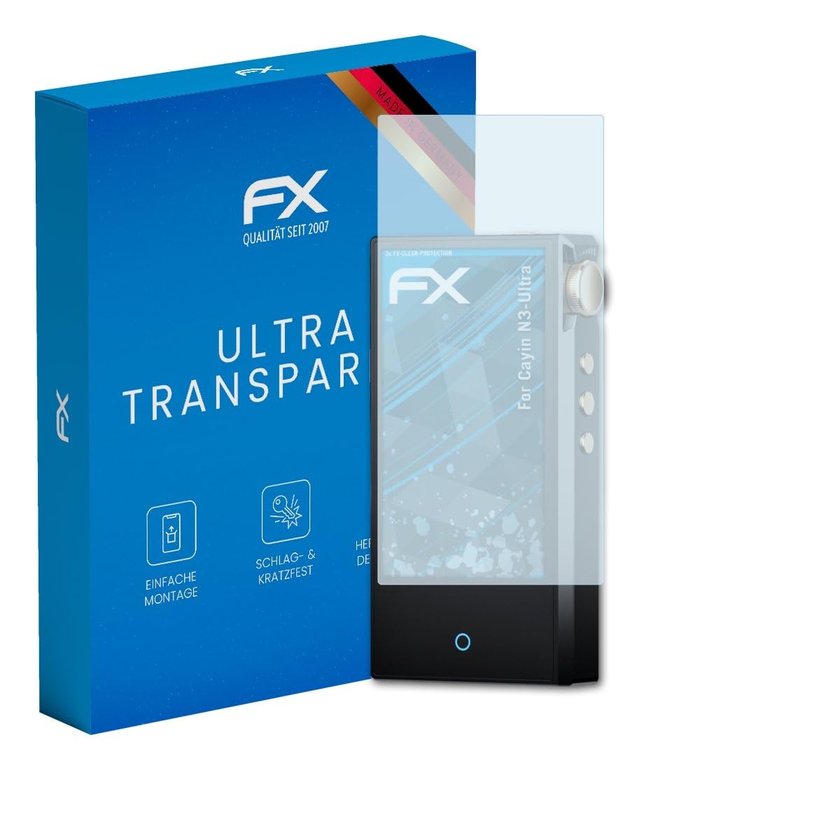 atFoliX Screen Protection Film compatible with Cayin N3-Ultra Screen Protector, ultra-clear FX Protective Film (3X)