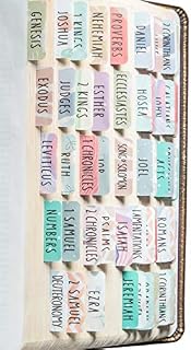 DiverseBee Laminated Bible Tabs (Large Print, Easy to Read), Personalized Bible Journaling Tabs