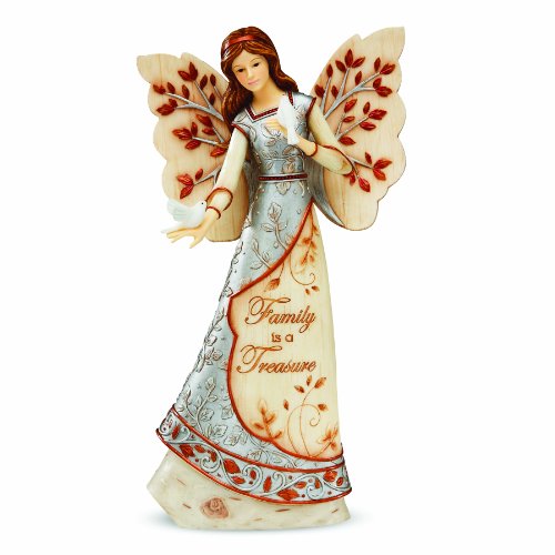 Elements Family is A Treasure Angel Holding Doves by Pavilion, 9-Inches Tall