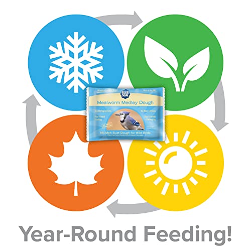 Blue Seal Mealworm Medley Suet Dough Cake | No Mess Wild Bird Suet | 12 oz (12 Pack) - Thumbnail 7