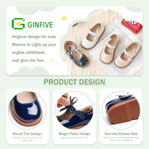 Image of GINFIVE Toddler Girls Mary Jane School Oxford Dress Flat Shoes for Wedding