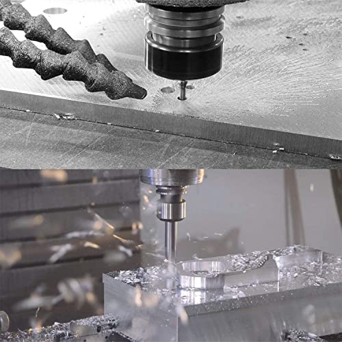 Image of Auniwaig 5 /32-Inch Straight Shank End Mill Cutter, 4-Flute End Mill Bits,HSS-AL Spiral Bits, Round Shank Milling Cutting Tool for Stainless Steel Alloy Copper Metal 1Pcs