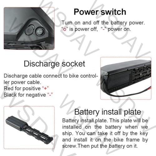 Batterie pour VTT 48 V 14 Ah lithium compatible vélo électrique de route