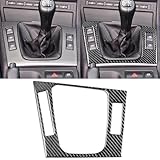 Generic Real Carbon Fiber Center Console Gear Shift Trim Panel Sticker Accessories Compatible with BMW E46 3 Series 1998 1999 2000 2001 2002 2003 2004 2005 Black, BM8512