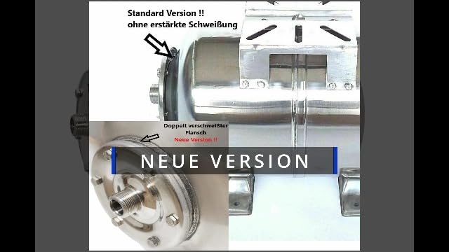 Bild 6 - Hauswasserwerk 100 L Edelstahl 1500 Watt, 8,5 Bar 8400 L/h einstellbar mit LCD Display Gartenpumpe, Wasserpumpe