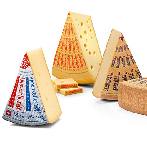 Schweizer Käse Sortiment Appenzeller mild Emmentaler classic Greyerzer ...