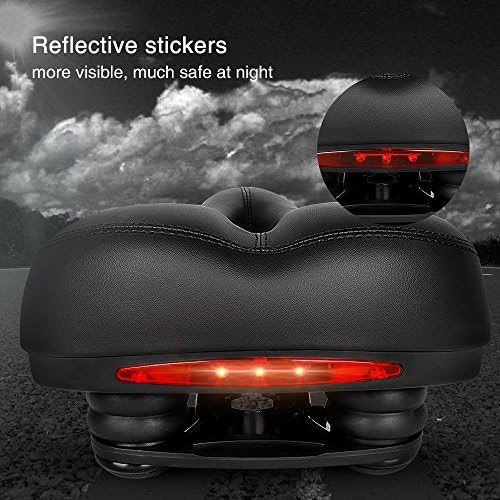 Dripex Gel Bike Seat Bicycle Saddle - Comfort Universal Cycle Saddle Wide Cushion Pad Waterproof for Women Men - Fits MTB Mountain Bike/Road Bike/Spinning Exercise Bikes