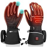 Rechargeable Heated Gloves for Men - Motorcycle, Ski, Snowboard - 7.4V 3200mAh Electric Gloves for Outdoor Sports