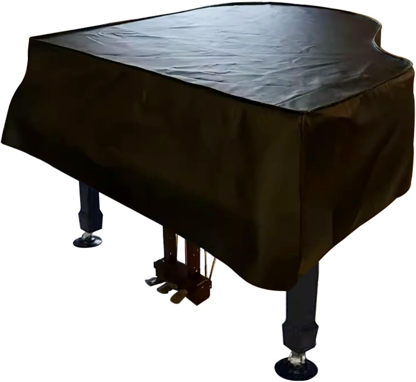 Copertura per pianoforte a coda nera impermeabile e antipolvere, in pelle, protezione antipolvere per pianoforti a coda da 79 pollici, ideale per musicisti.