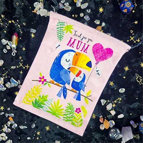 Bolsa com cordão - Sacos de veludo de desenho animado com cordões para o Dia das Mães,Sacos de prese