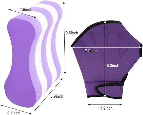 Miniatura 2 de Conjunto de fitness acuático, mancuernas de agua, flotadores de pierna de boya de tracción de 5 capas, entrenamientos aeróbicos acuáticos, 2