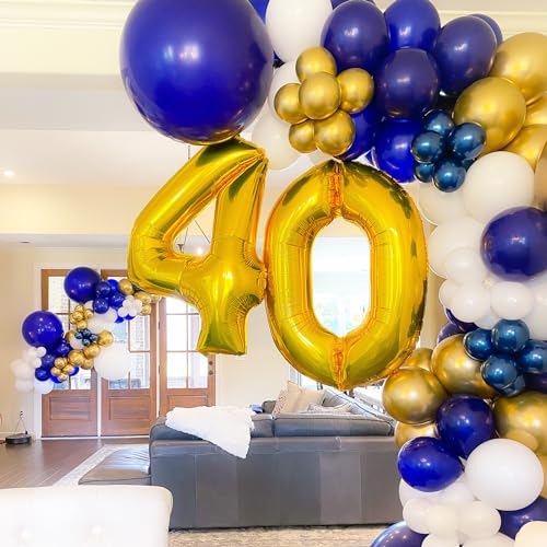 Image of Voircoloria 90pack Navy Blue Balloons Different Size 18 /12 /10 /5 Inch Dark Blue Balloon Garland Arch Kit for Graduation, Wedding, Birthday, Baby Shower, Gender Reveal, Anniversary Party Decorations