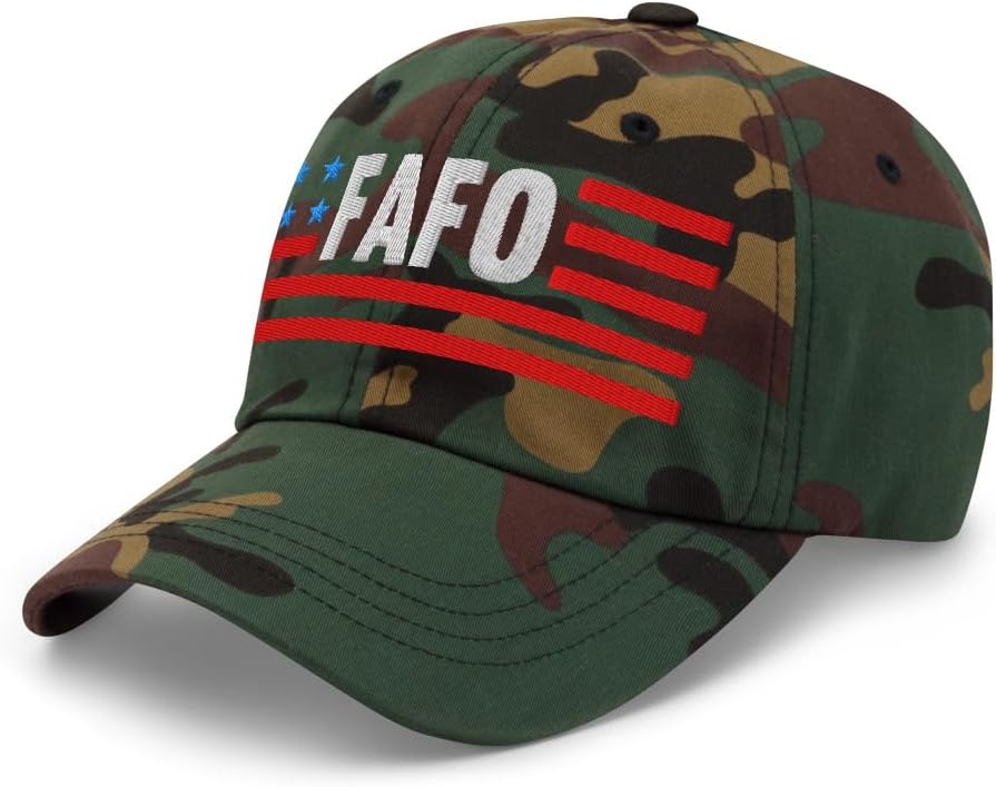 Fafo Hat Around and Find Out Fafo Embroidered Classic Baseball Dad Hat for Men & Women, Conservative Cap