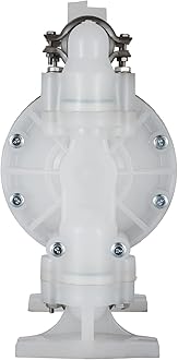 VEVOR Air-Operated Double Diaphragm Pump 1 inch Inlet/Outlet 30GPM Polypropylene Max 120PSI for Chemical and Industrial Use