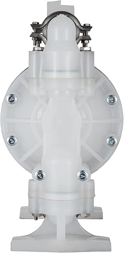 Miniatura 55 de VEVOR Bomba de doble diafragma operada por aire, entrada y salida de 1/2 pulgada, cuerpo de polipropileno, 13.2 GPM y máximo 120PSI, bomba