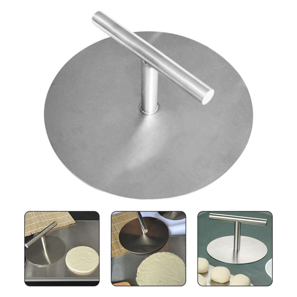 Toddmomy Pressa per Hamburger in Metallo Inossidabile 304 Stampo Tondo per Patty Maker – Utensile da Cucina per Preparare e Cuocere Panini, Polpette e Hamburger su Piano di Cottura