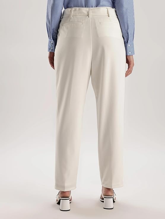 Calvin Klein Jeans Womens Straight Leg Belted Tie Waist Pant