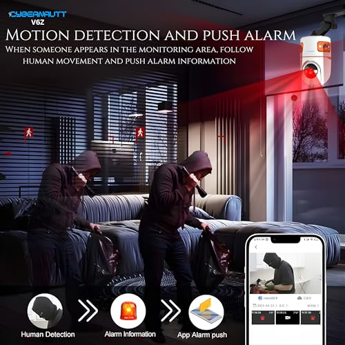 Image of XUGA Cybernautt Series V6Z 6MP FHD Triple Lens WiFi Outdoor CCTV Camera | PTZ | Color Night Vision | 3 View Screen | Motion Detection | Two-Way Audio|128GB