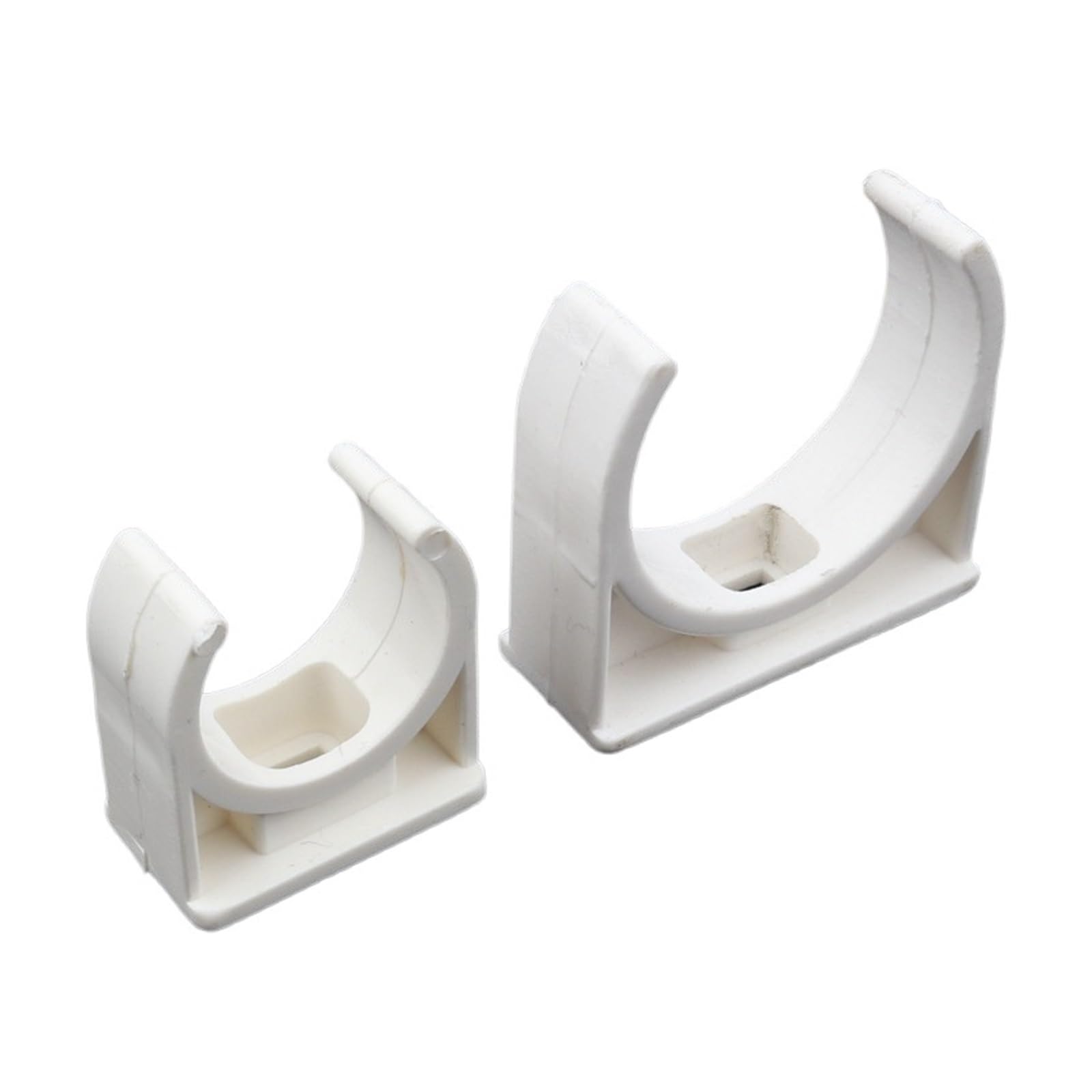 Plastic Clamps， Brake Pipe Clips wat Pack of 10 Multicolor U-Type PVC Clamp 20-50mm(White 32mm)