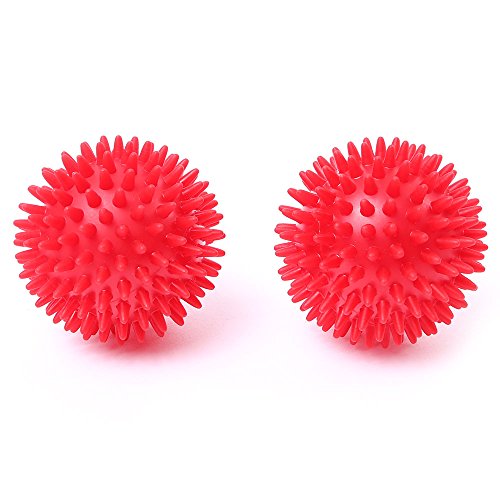 66fit Spiky 8cm Hard Massage Balls x 2pcs - Trigger Point Reflexology Stress Release