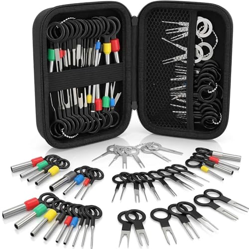 IENHDK 82 STK Auspinnwerkzeug KFZ Set Auspinwerkzeug Set Kfz Stecker Entriegelungswerkzeug Automotive Terminal Removal Tool Kit für die meisten Kabelstecker Kabelbaum Terminal Spezialwerkzeug