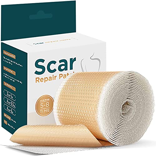 Parche de Silicona para Cicatriz, 4X150 CM Hojas de Silicona para Cicatrices, Cortables Reutilizables, Transpirable Impermeable, para Cesárea, Cirugía, Quemaduras, Queloides