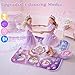 Dance Mat Toy for 3-12 Year Old Girls, Electronic Dance Pad with Wireless Bluetooth,Frozen 8-Button Music Princess Toys Play Mat for Kids with LED Light, Built-in Music, Toddlers Birthday Gift Ages 3+